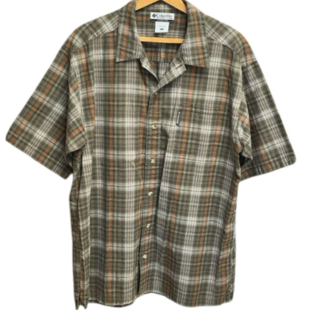 Columbia Sportswear Company Short Sleeve Button Front Shirt Size XL